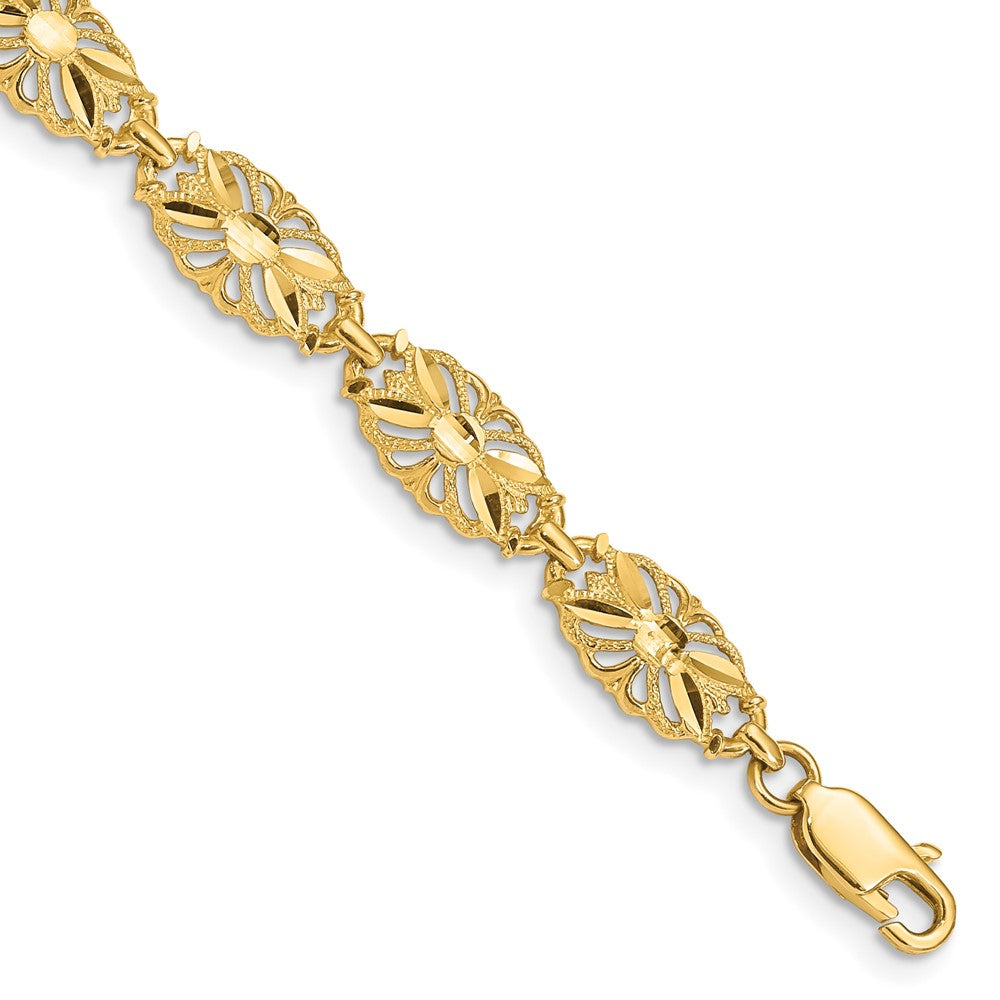 7 Zoll 14K Diamantiert Armband