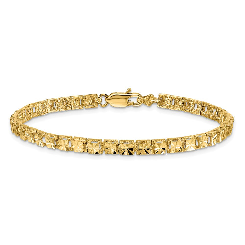 7.25 Zoll 14K Diamantiert Armband