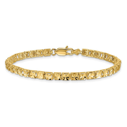 7.25 Zoll 14K Diamantiert Armband