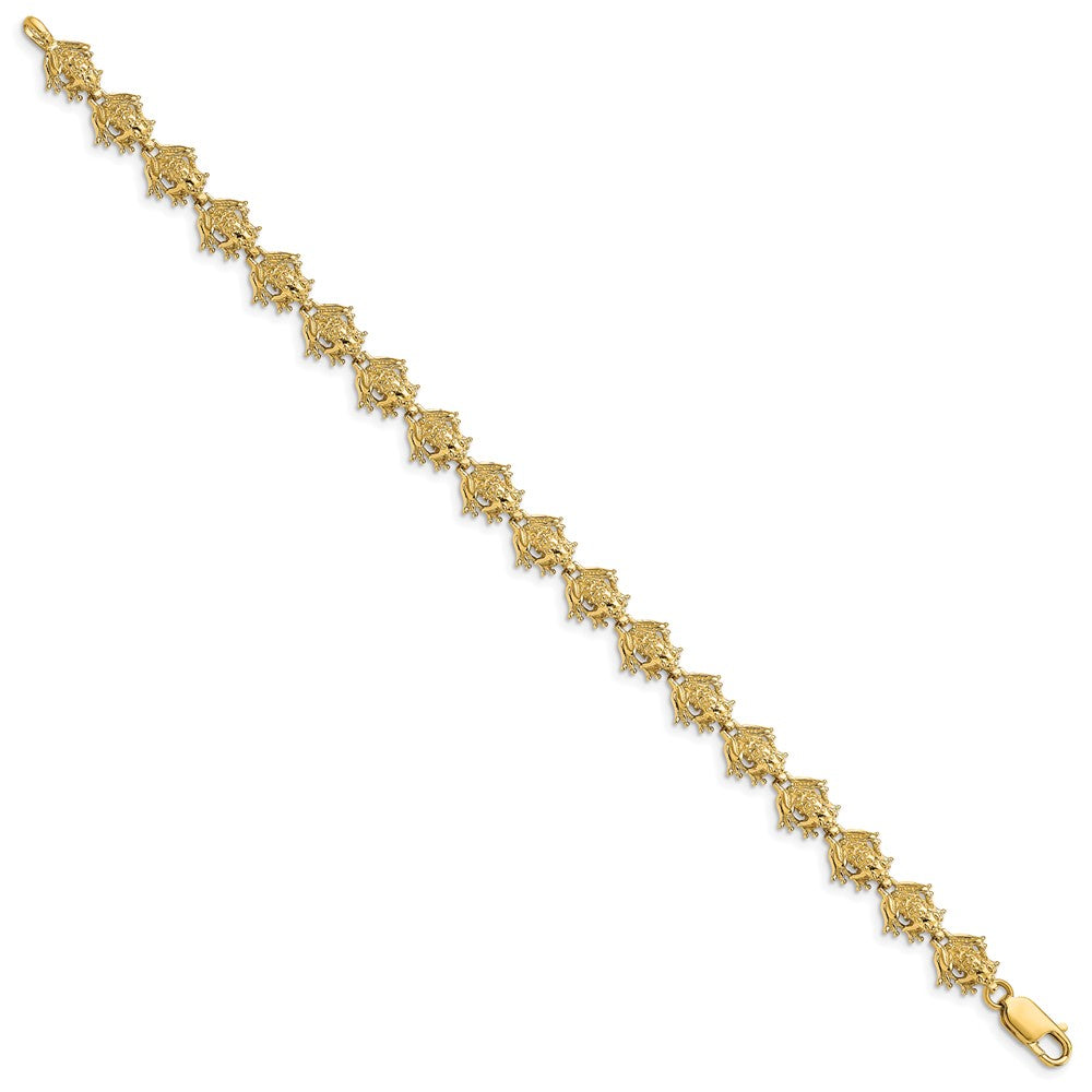 7.25 Zoll 14K Frosch Armband