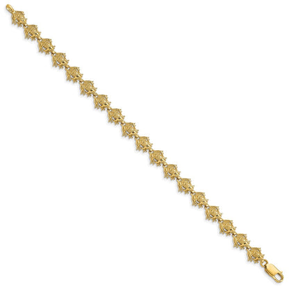 7.25 Zoll 14K Frosch Armband