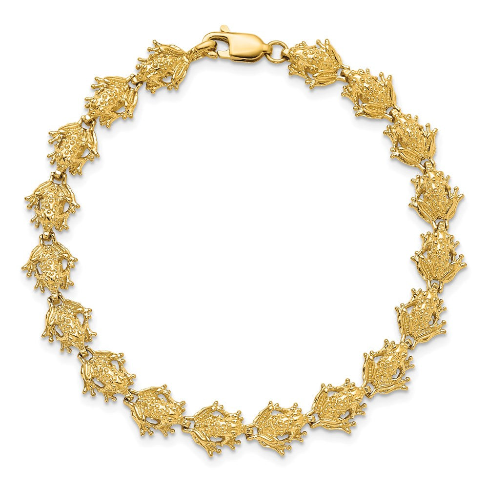 7.25 Zoll 14K Frosch Armband
