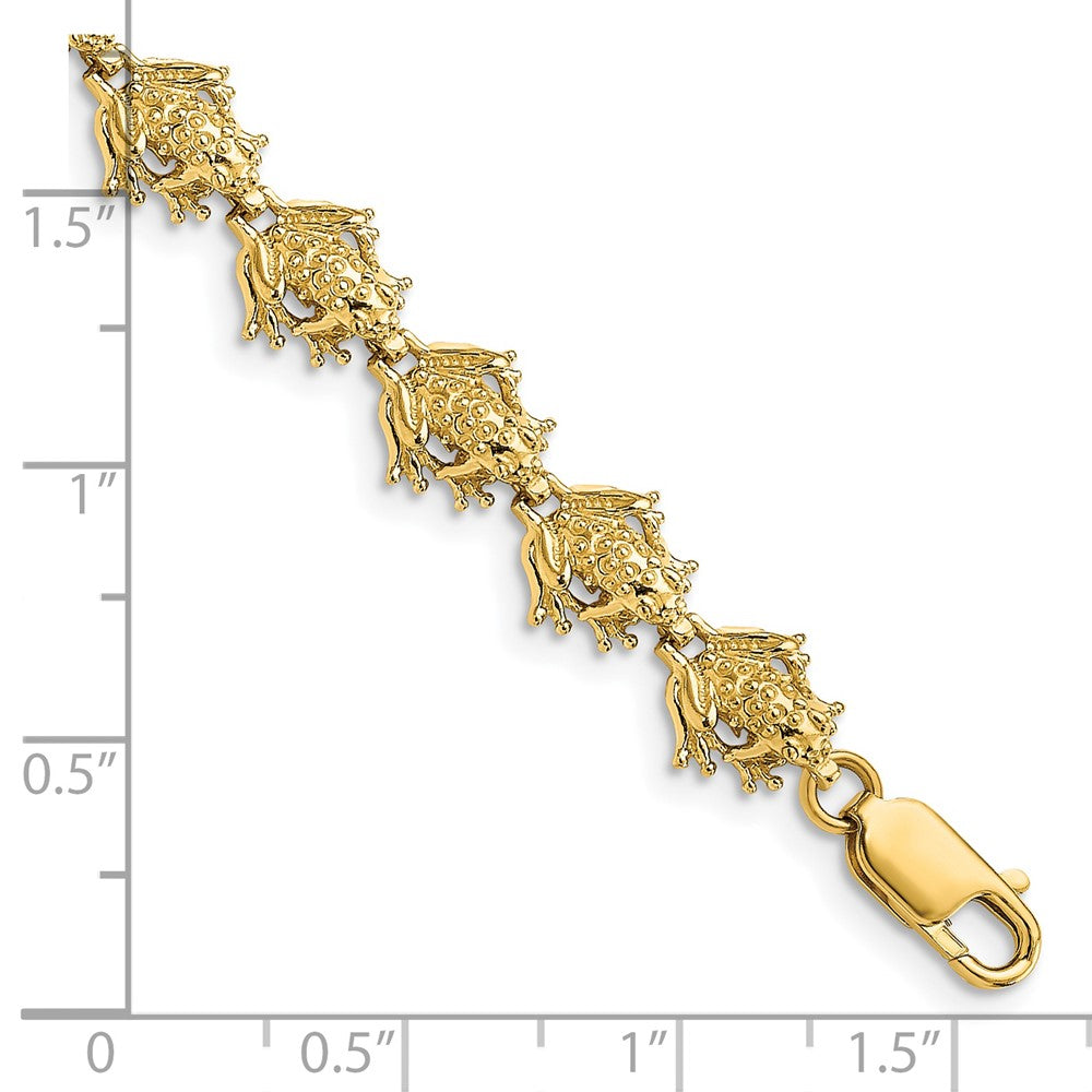 7.25 Zoll 14K Frosch Armband