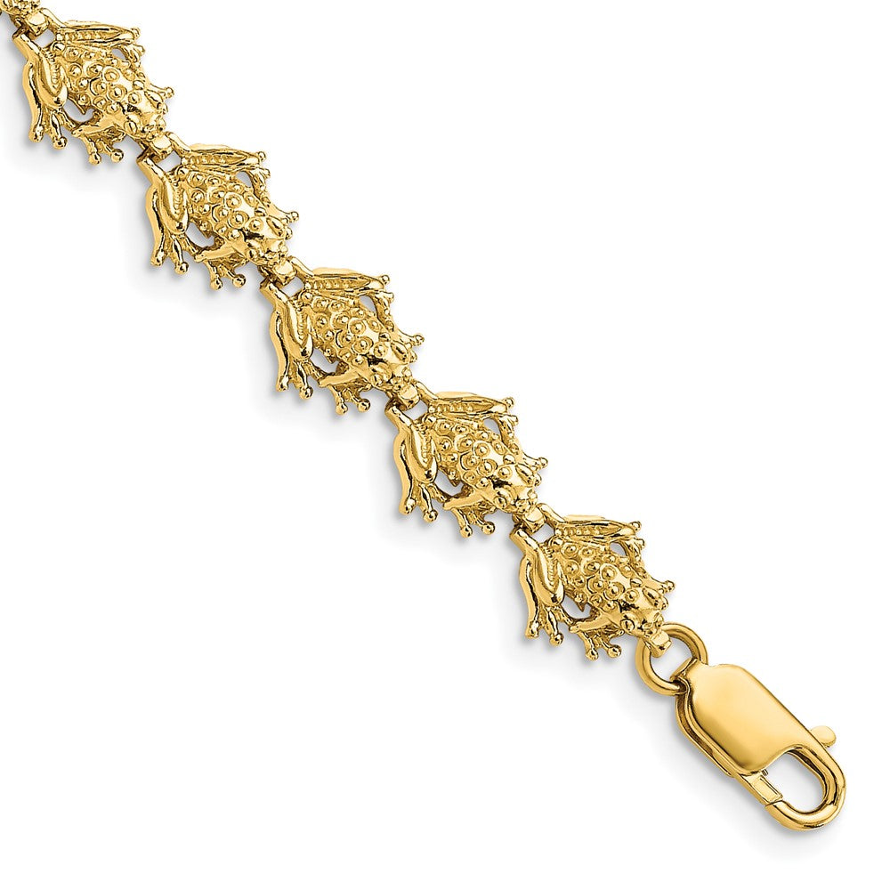 7.25 Zoll 14K Frosch Armband