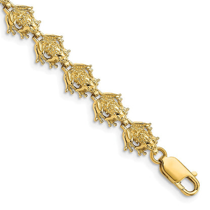 7.25 Zoll 14K Frosch Armband