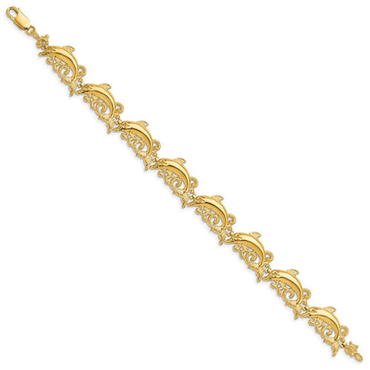 7.5 Zoll 14K Delfin Armband