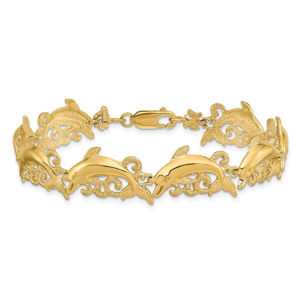7.5 Zoll 14K Delfin Armband
