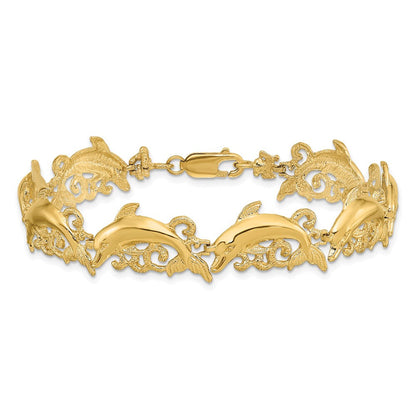 7.5 Zoll 14K Delfin Armband