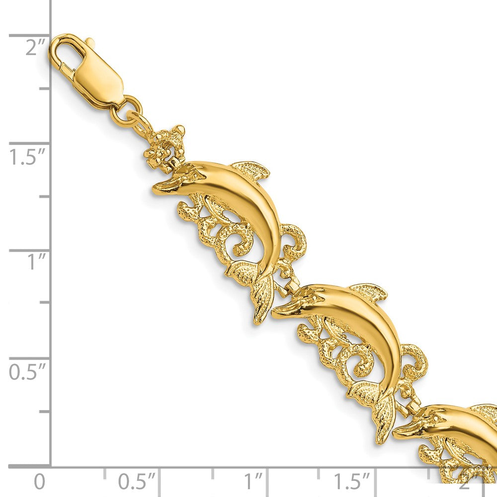 7.5 Zoll 14K Delfin Armband