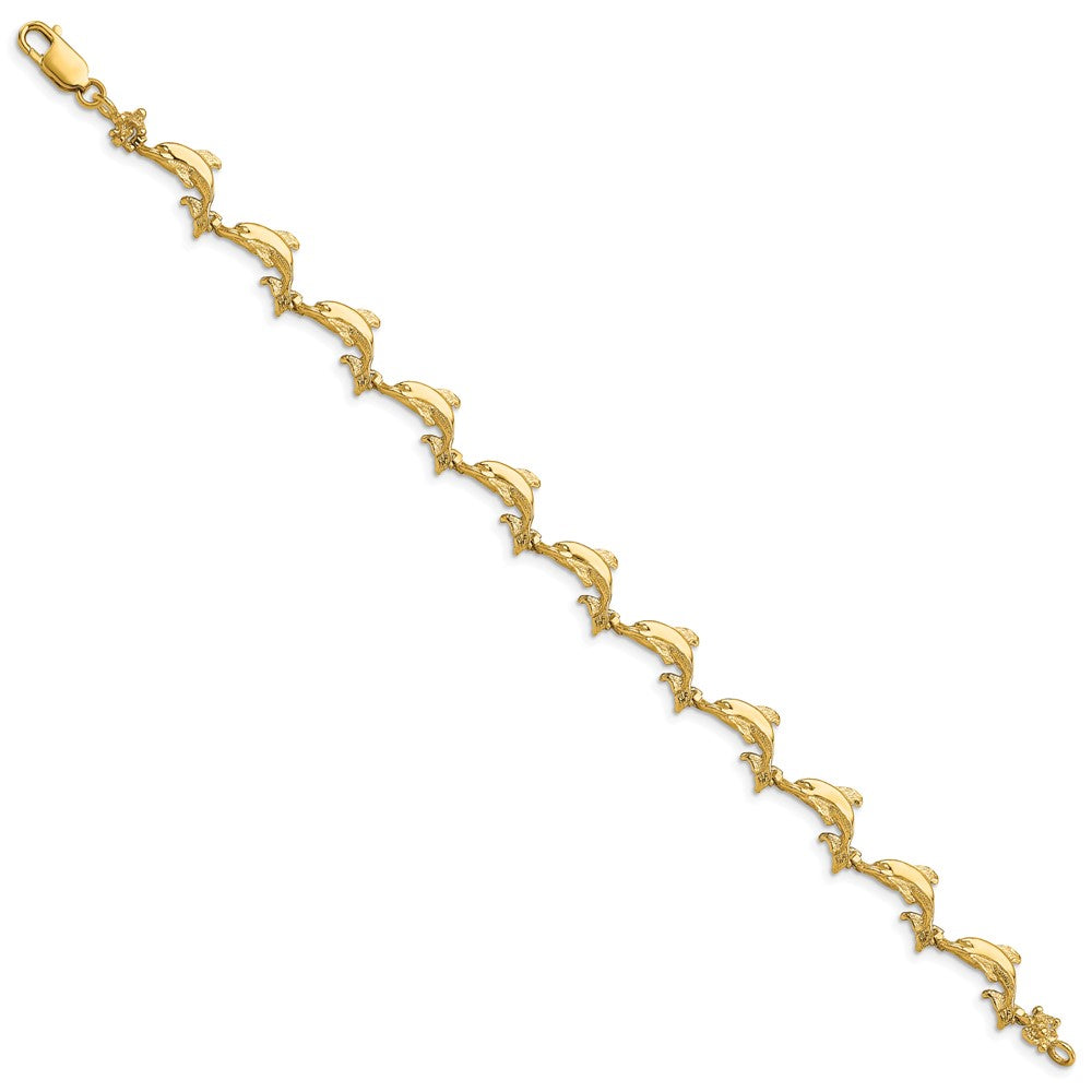 7.25 Zoll 14K Delfin Armband