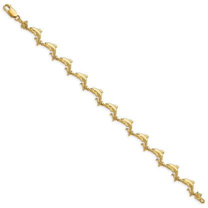 7.25 Zoll 14K Delfin Armband