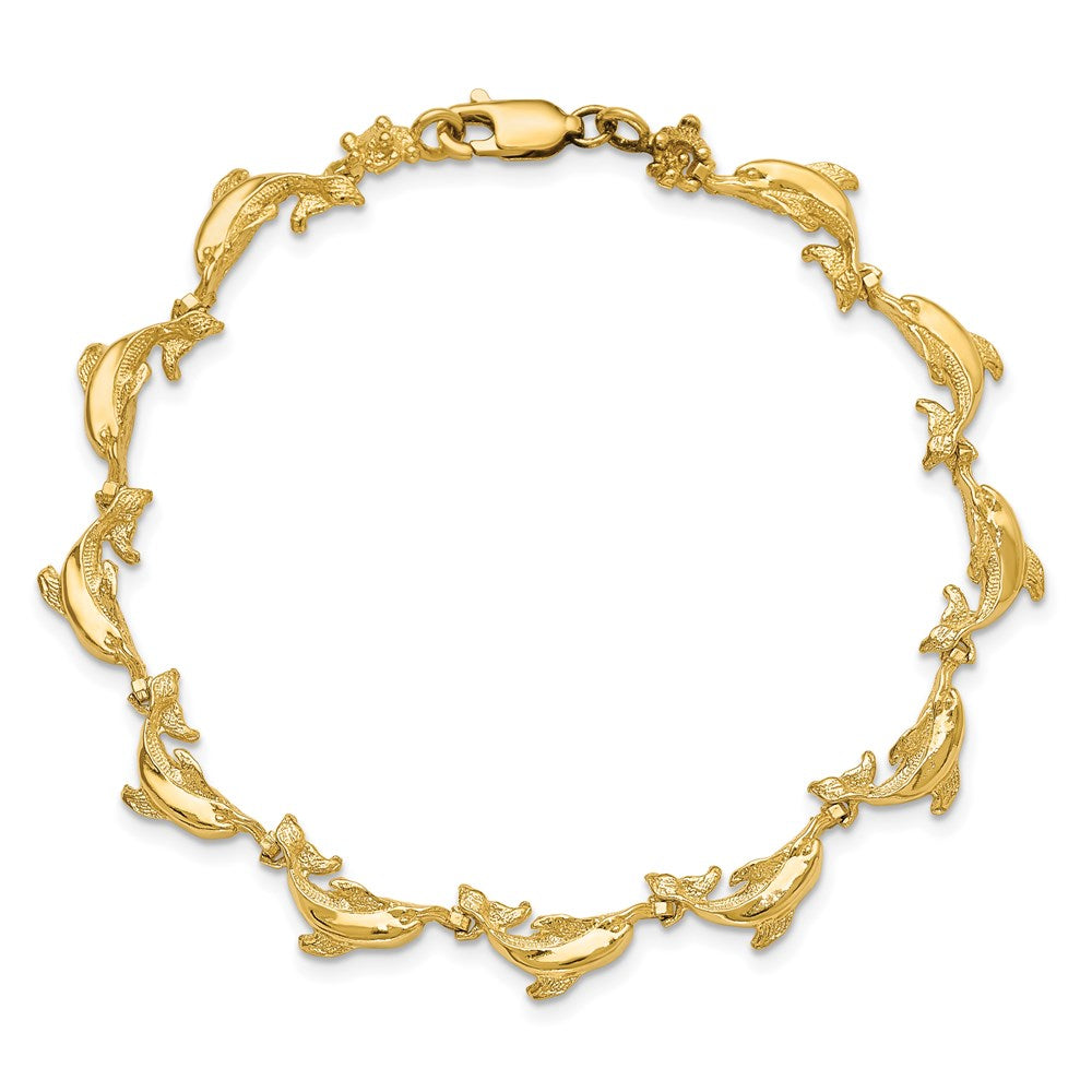 7.25 Zoll 14K Delfin Armband