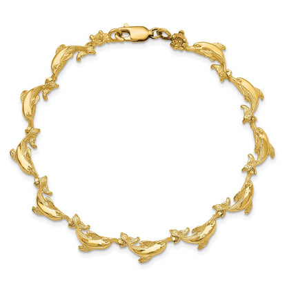 7.25 Zoll 14K Delfin Armband
