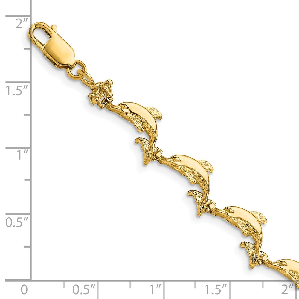 7.25 Zoll 14K Delfin Armband