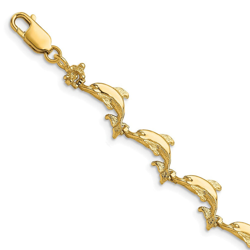 7.25 Zoll 14K Delfin Armband
