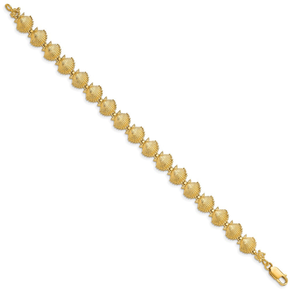 7.25 Zoll 14K Muschel Armband
