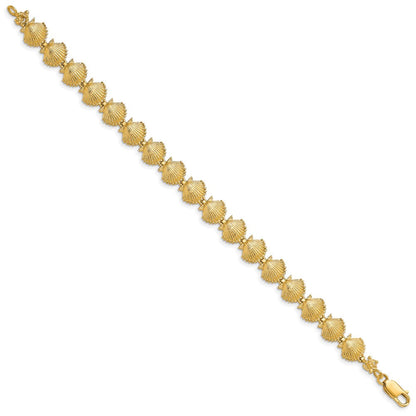 7.25 Zoll 14K Muschel Armband