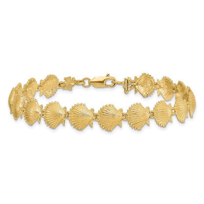 7.25 Zoll 14K Muschel Armband