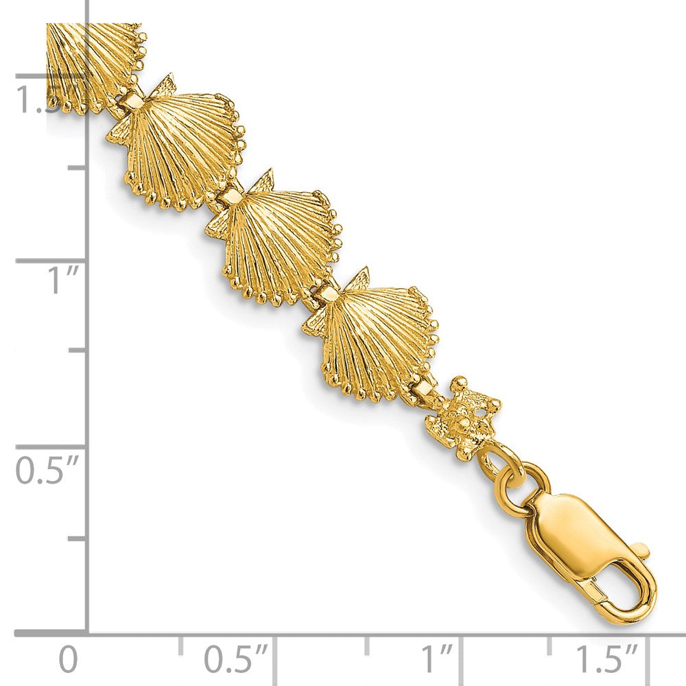7.25 Zoll 14K Muschel Armband