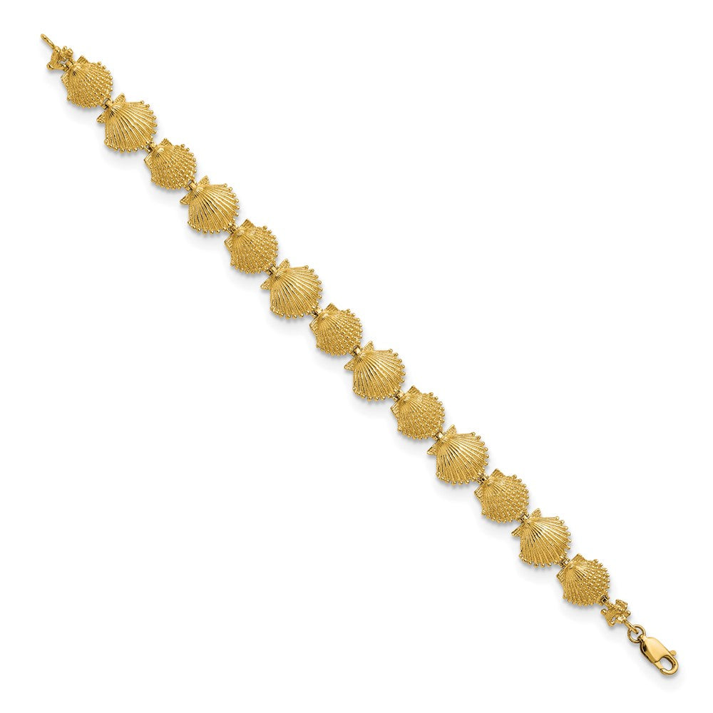 7.25 Zoll 14K Strukturiert Shells 7.25 Zoll Armband