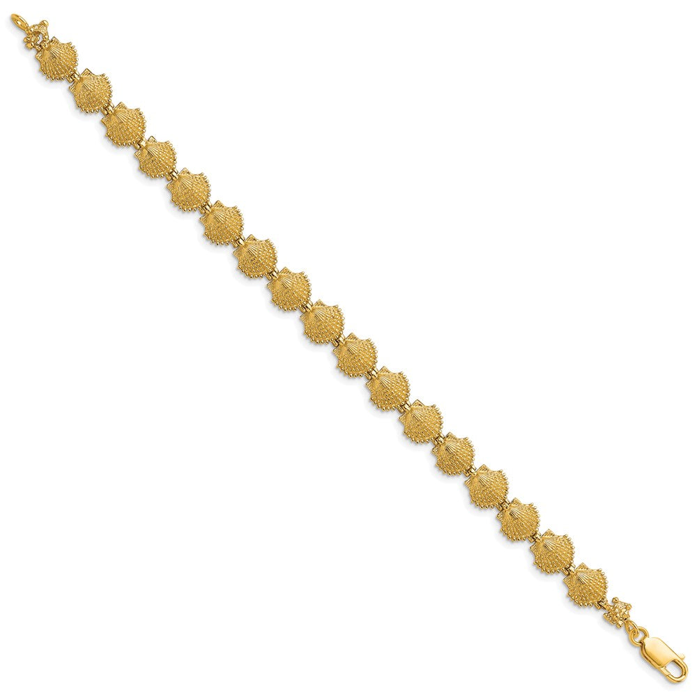 7 Zoll 14K Muschel Armband