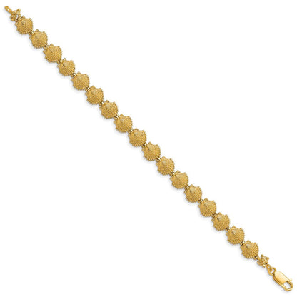 7 Zoll 14K Muschel Armband