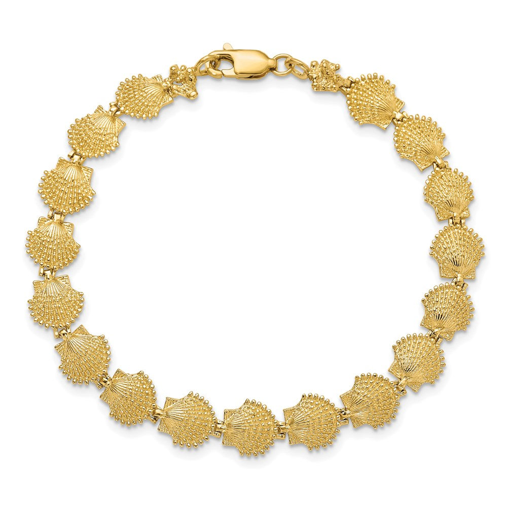 7 Zoll 14K Muschel Armband