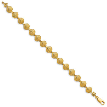 7 Zoll 14K Muschel Armband