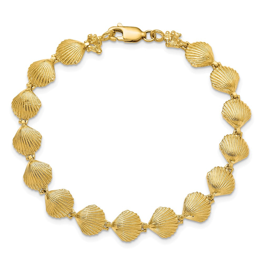 7 Zoll 14K Muschel Armband