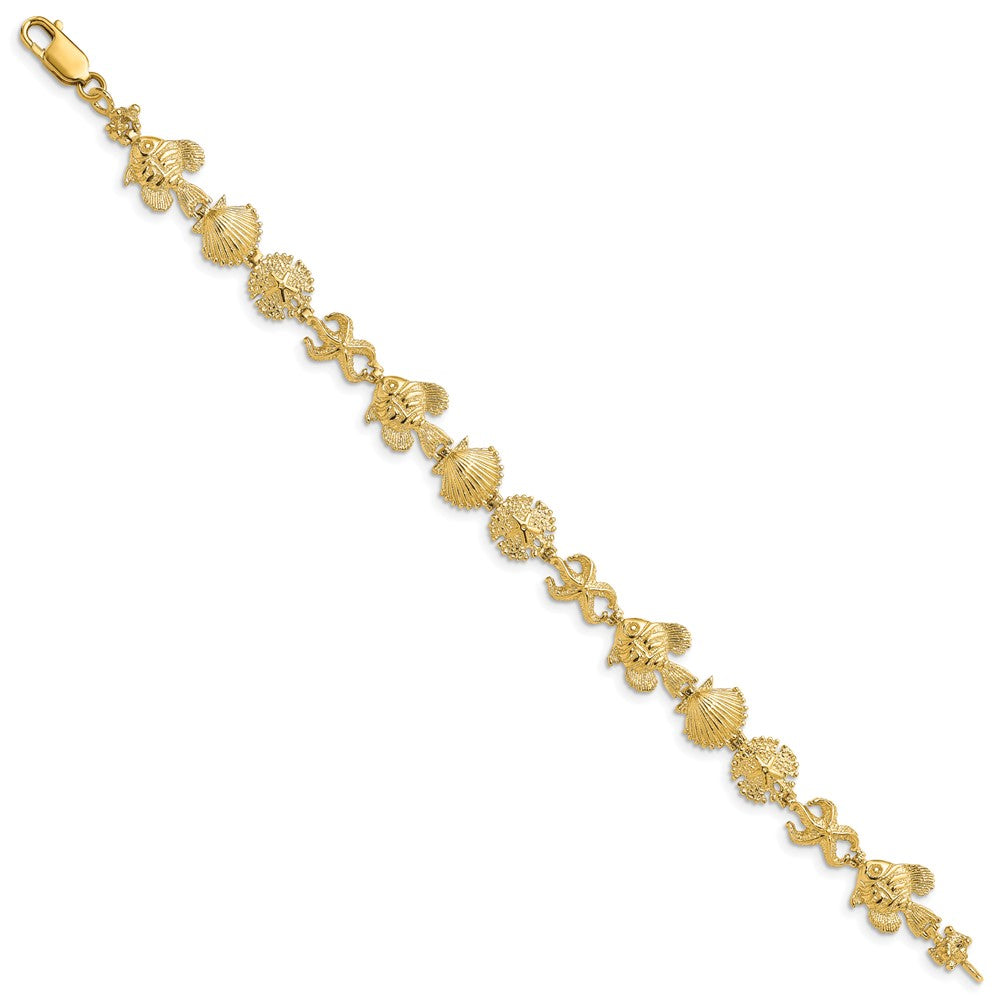 7 Zoll 14K Meer Leben Armband