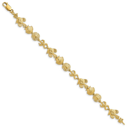 7 Zoll 14K Meer Leben Armband
