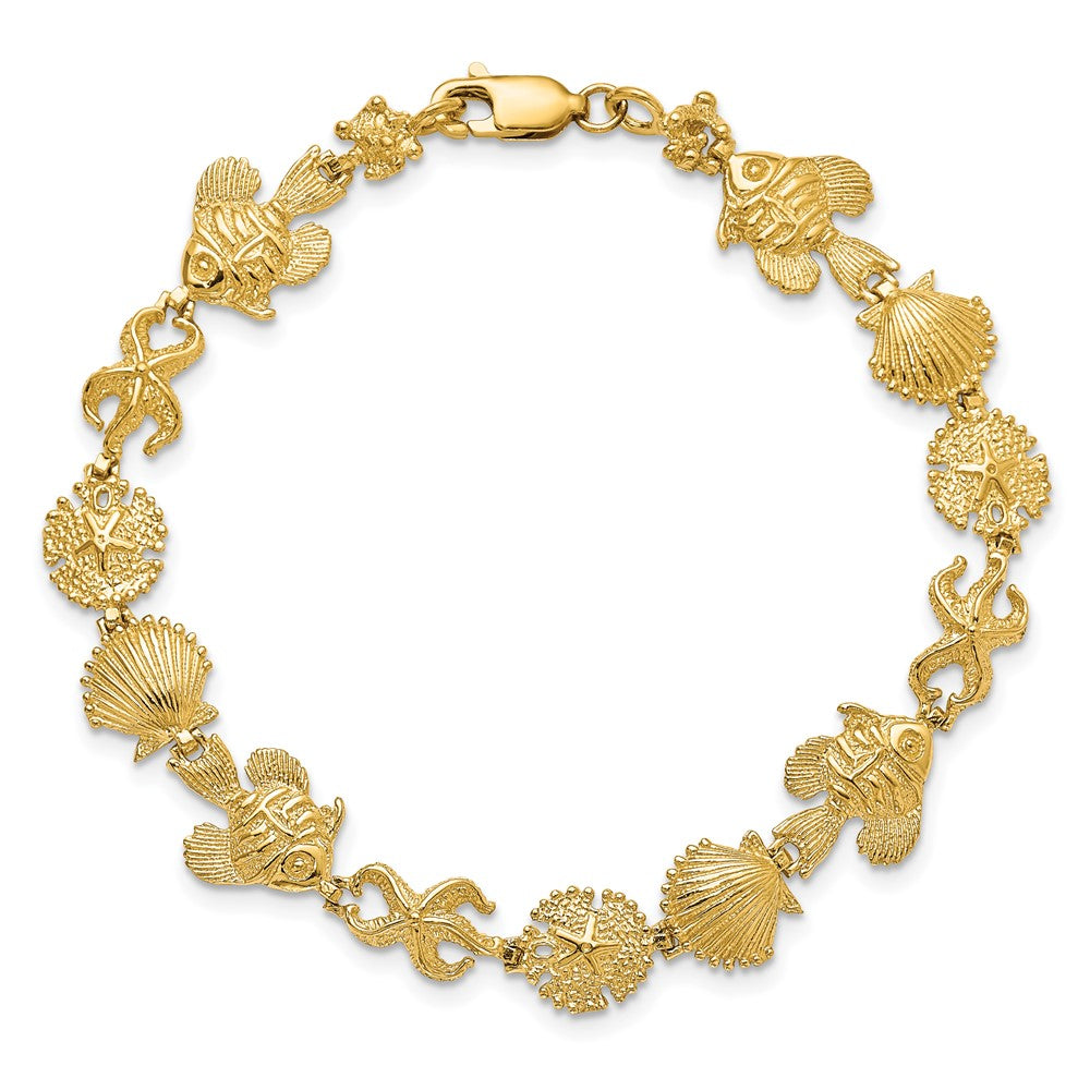 7 Zoll 14K Meer Leben Armband