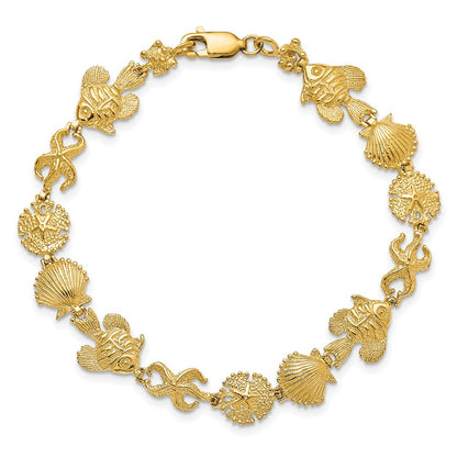 7 Zoll 14K Meer Leben Armband