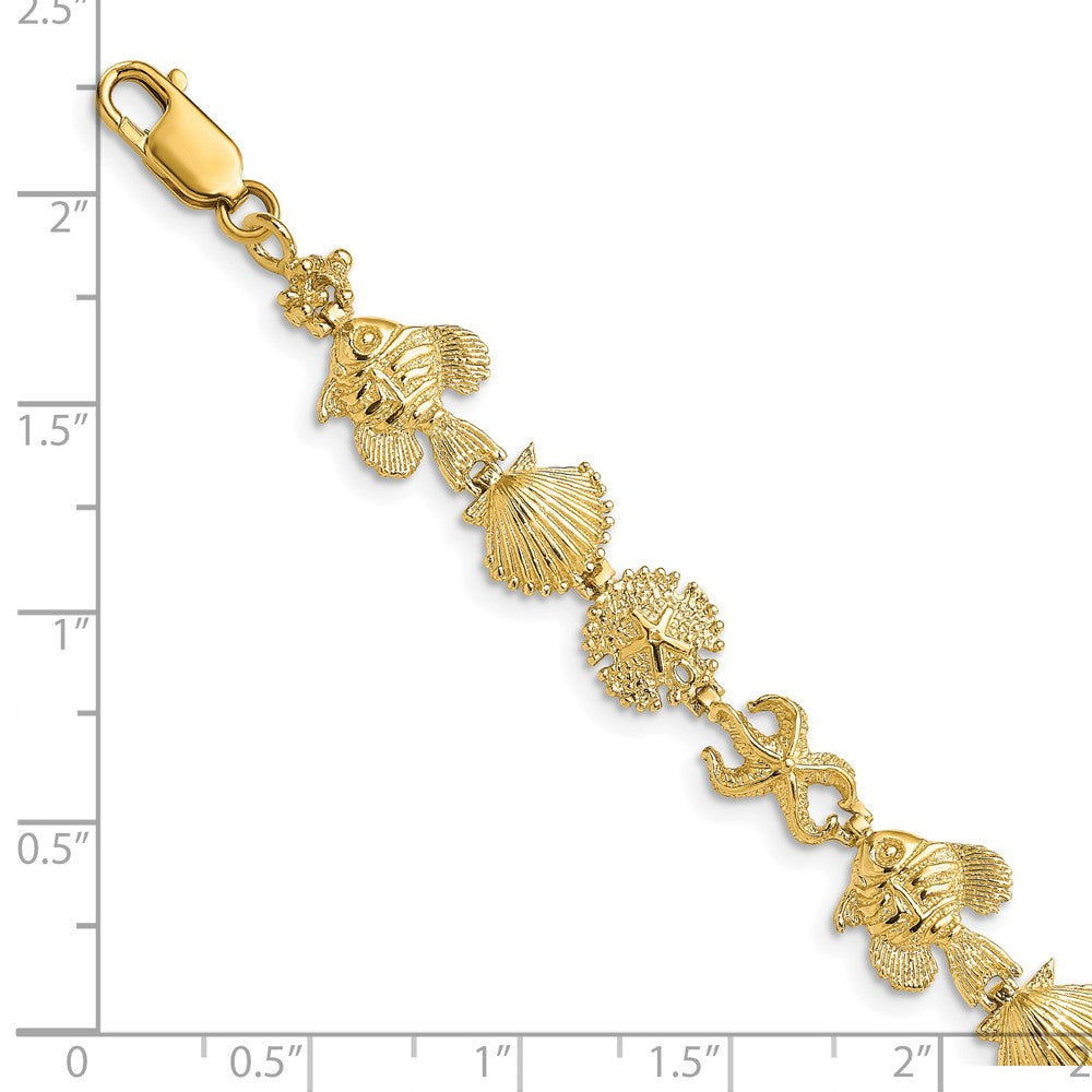 7 Zoll 14K Meer Leben Armband
