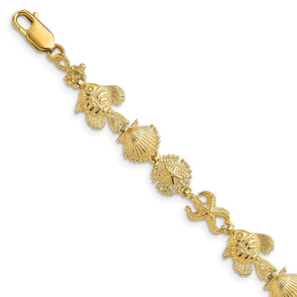 7 Zoll 14K Meer Leben Armband