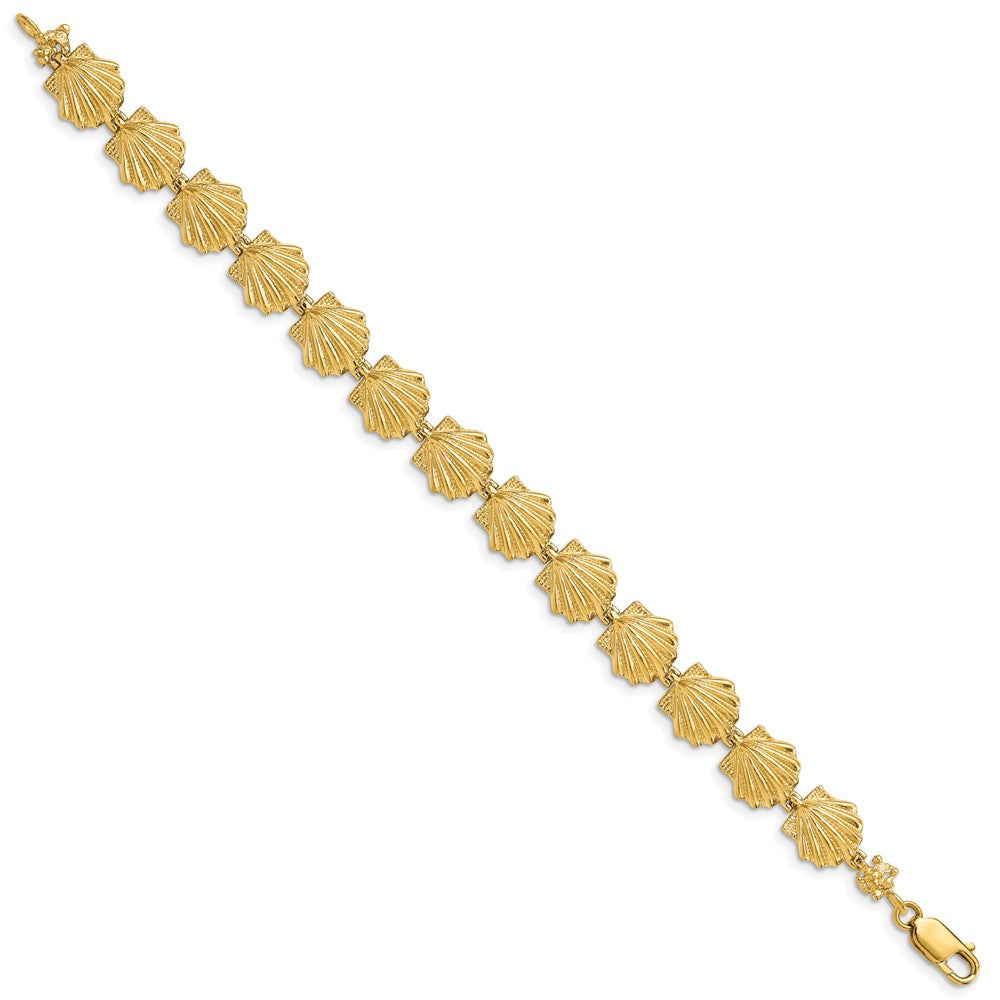 7.25 Zoll 14K Muschel Armband