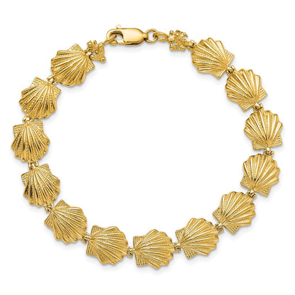 7.25 Zoll 14K Muschel Armband