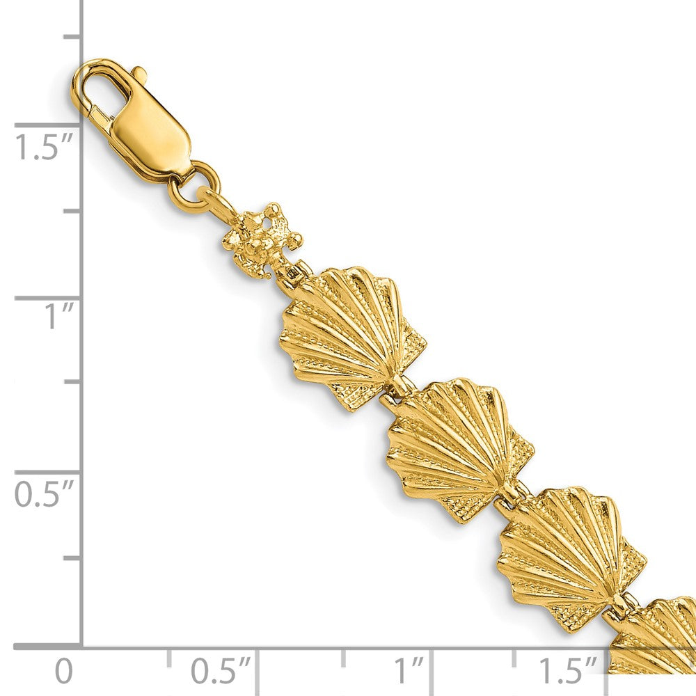 7.25 Zoll 14K Muschel Armband