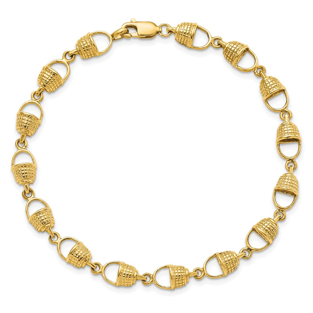 7.25 Zoll 14K Nantucket Korb Armband