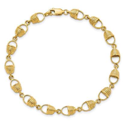 7.25 Zoll 14K Nantucket Korb Armband