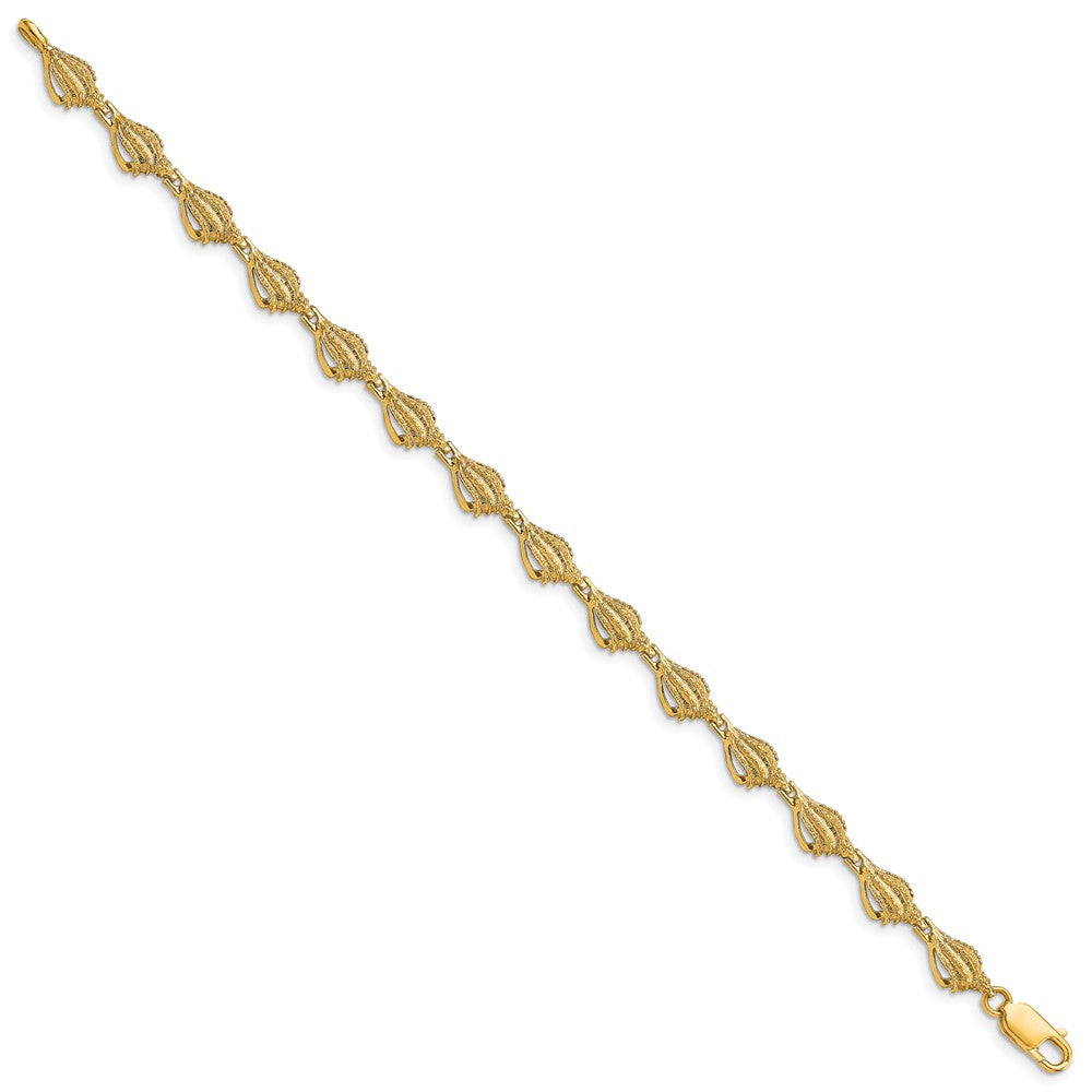 7.25 Zoll 14K Conch Muschel Armband