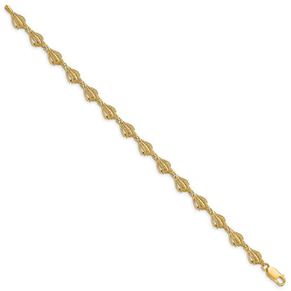 7.25 Zoll 14K Conch Muschel Armband