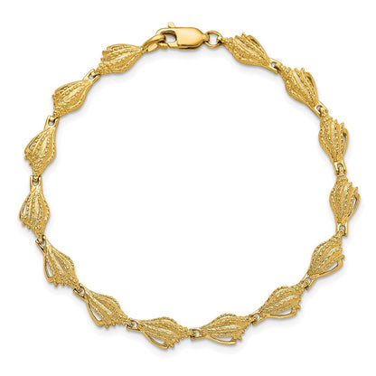 7.25 Zoll 14K Conch Muschel Armband