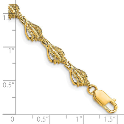 7.25 Zoll 14K Conch Muschel Armband