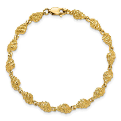 7 Zoll 14K Conch Muschel Armband