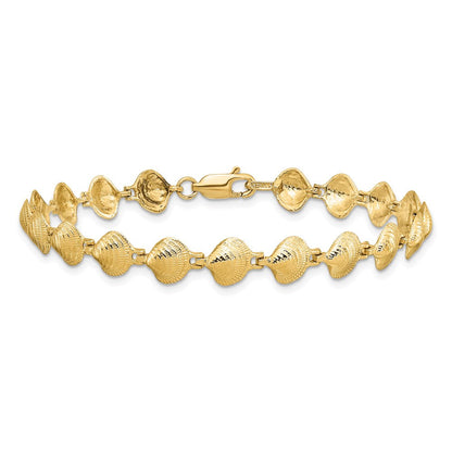 7 Zoll 14K Clam Muschel Armband