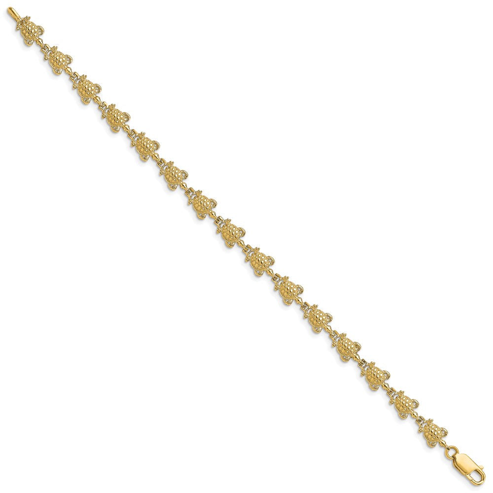 7.25 Zoll 14K Schildkröte Armband