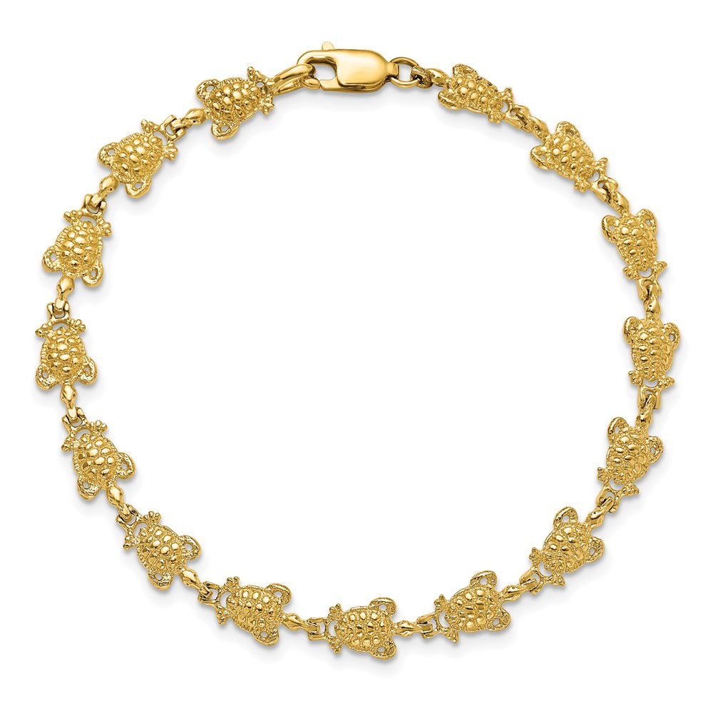7.25 Zoll 14K Schildkröte Armband