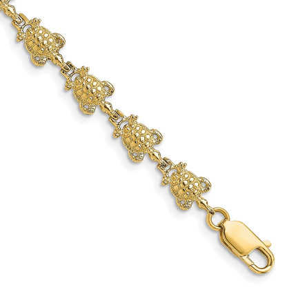 7.25 Zoll 14K Schildkröte Armband