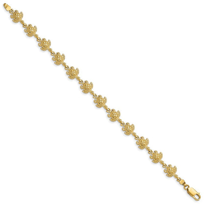 7 Zoll 14K Schildkröte Armband
